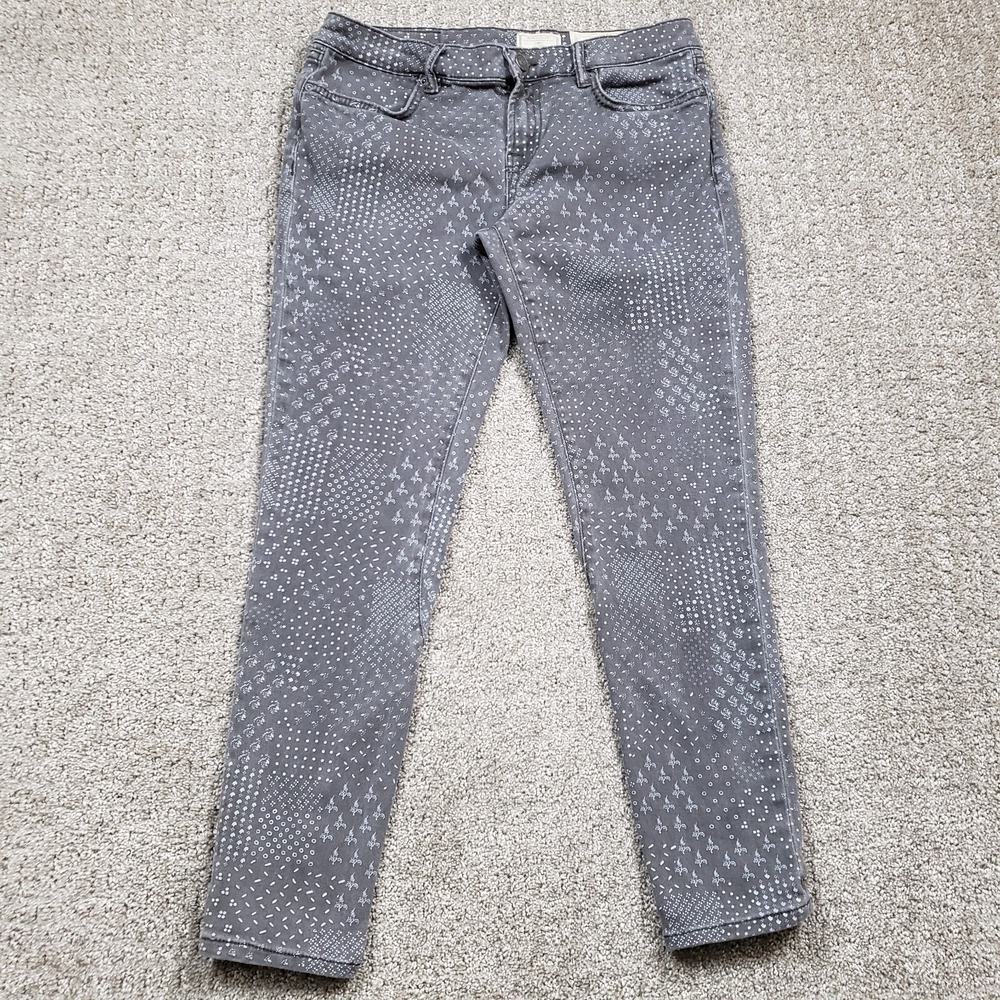 AllSaints Brodie Low Rise Cropped Skinny Jeans Womens size 29 in Daito Print